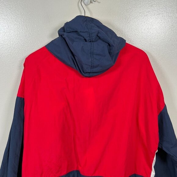Vintage L.L. Bean Anorak Quarter Zip Jacket Mens Size Large Blue Red Made In USA - Picture 10 of 12